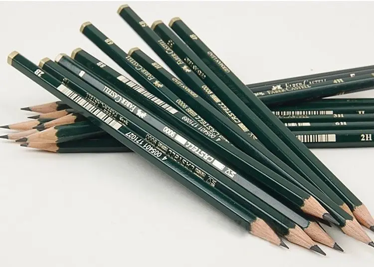 12 шт. Faber Castell 9000 графитовый карандаш для рисования и эскизов 6H 5H 4H 3H 2H H F HB B 2B 3B 4B 5B 6B