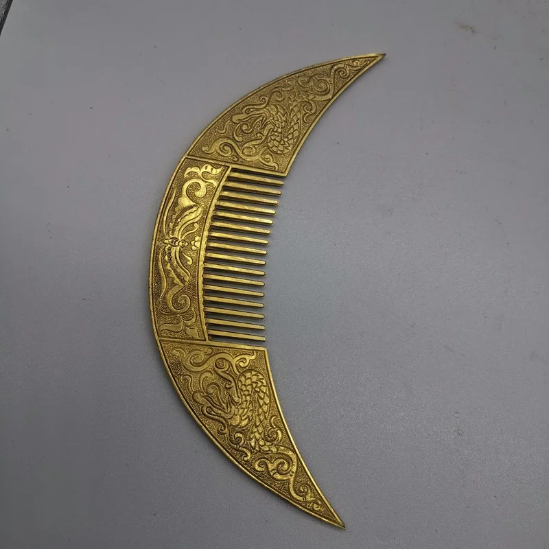 

Collection Old China Handmade Bronze Phoenix Comb Hair Comb Statues Figurines Statues Mascot Collection Ornaments