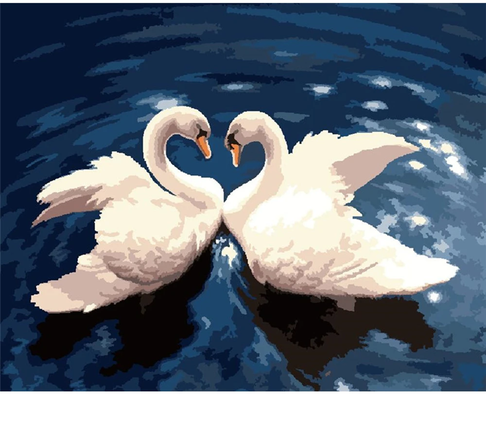 

CraftArtGo Painting By Numbers Animal painting On Canvas HandPainted Gift Picture By Number Waterfall Kits Home Decoration