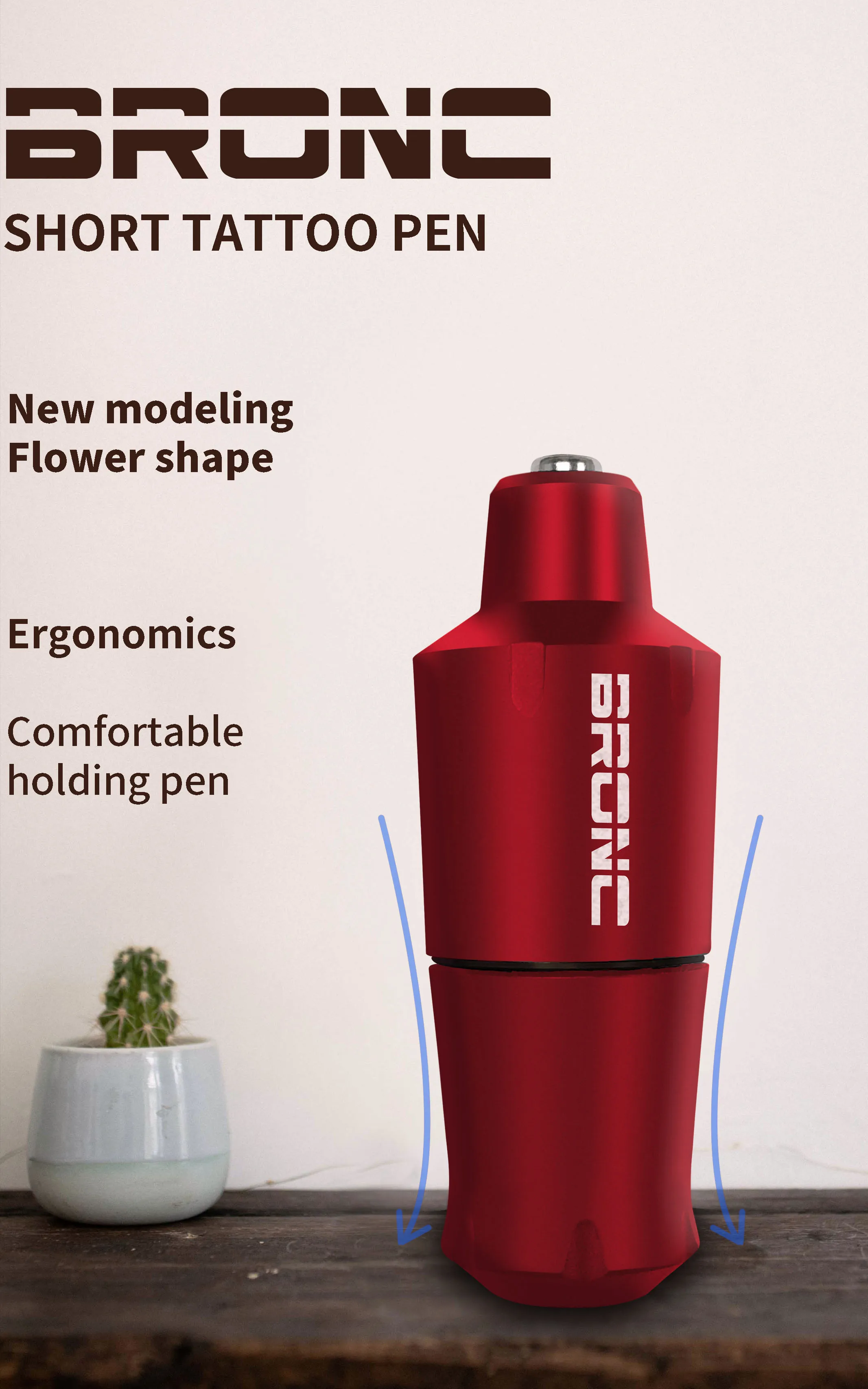 Мини-ротационная тату-машина BRONC Short Pen V9 с швейцарским двигателем, мощная и тихая, для лайнера и шейдера с картриджной иглой. Бесплатная доставка.