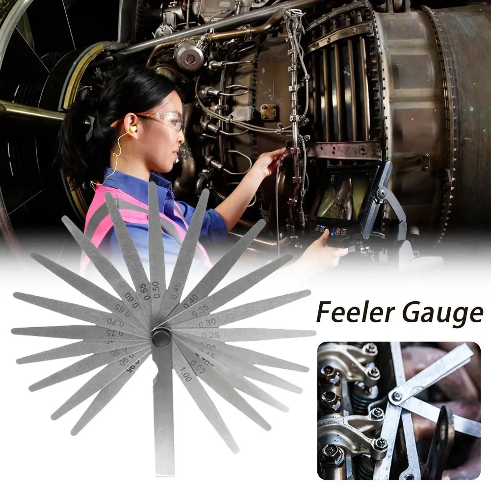 

17/20PCS Blades 0.02-1.00MM Metric Feeler Gauge Anti-Corrosion For Clearance Measurements