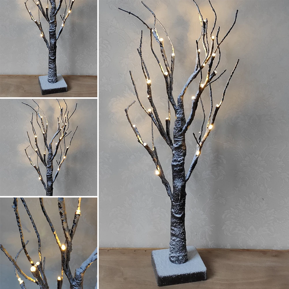 

Festival Warm White Tree Lights Party Table Branch Lamp Indoor Outdoor Christmas Decoration Led Snow Wedding Holiday Birch Twig
