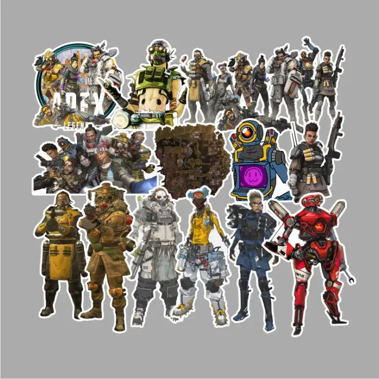 

10/30/50 PCS Hot Game Apex Legends Stickers Waterproof PVC Guitar Luggage Skateboard Motorcycle Laptop Car Sticker Kids Toys