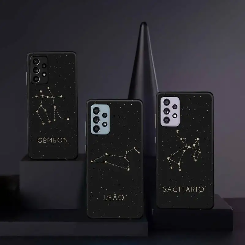 

12 constellations zodiac signs Star Phone Case For Samsung galaxy A S note 10 12 20 32 40 50 51 52 70 71 72 21 fe s ultra plus