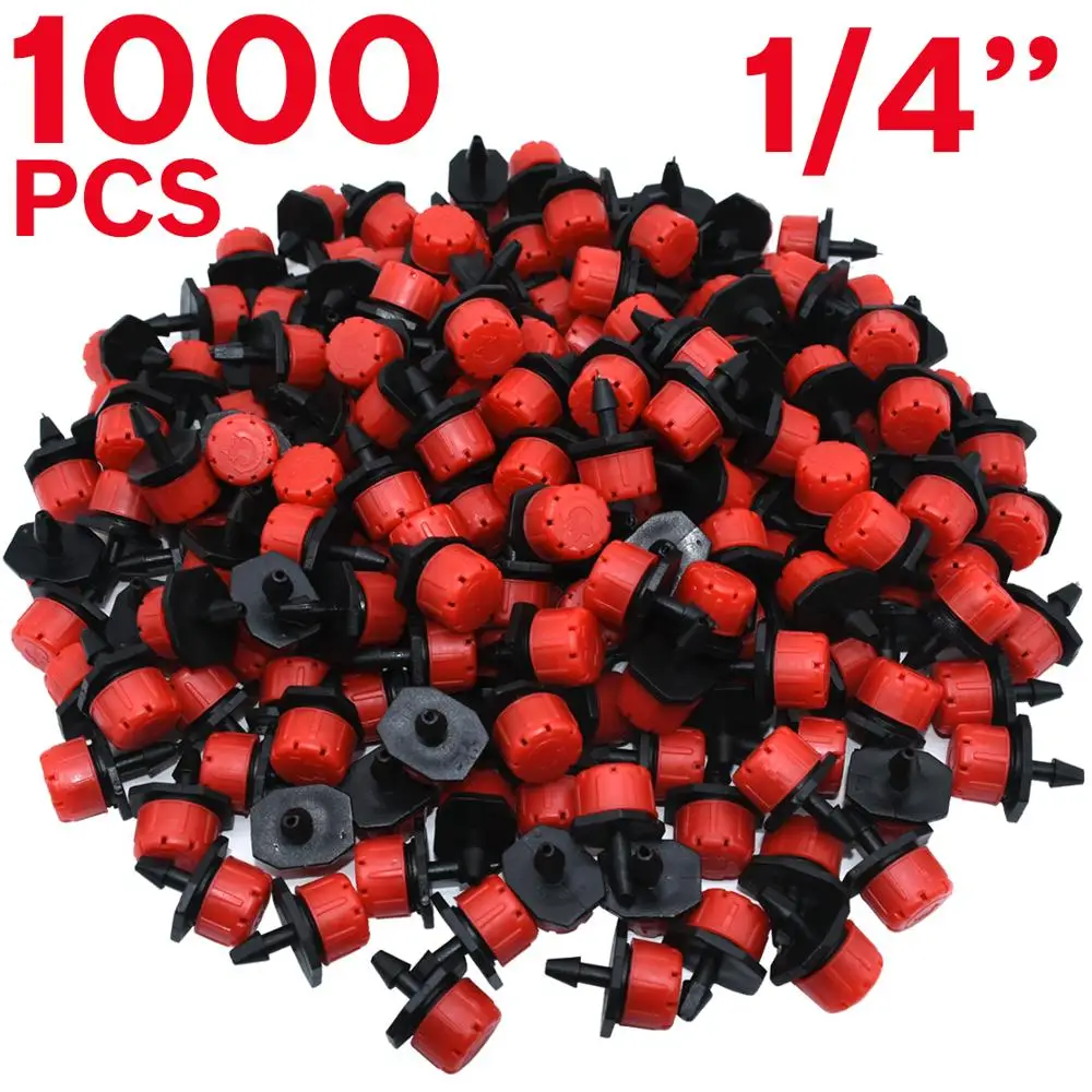 

30-1000PCS 4/7mm Garden Irrigation Nozzle Adjustable Dripper Sprinkler Emitter Micro Drip Balcony Yard Greenhouse Watering Spray