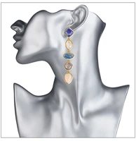 new women pattern resin geometric dangle earrings fashion jewelry