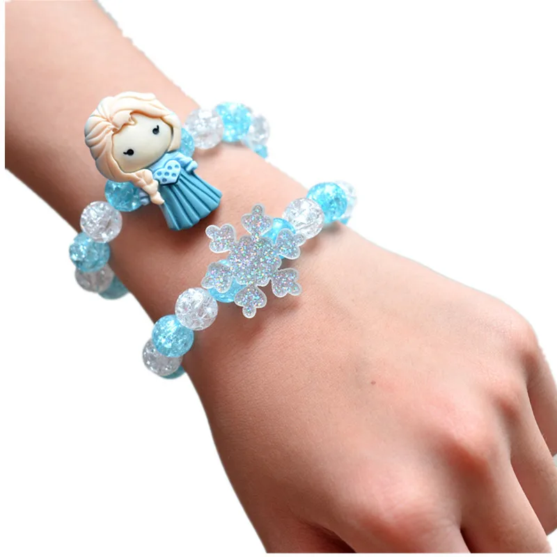 

Disney cartoon girl frozen doll accessories children's snow princess bracelet New Year's Day gift birthday gift set