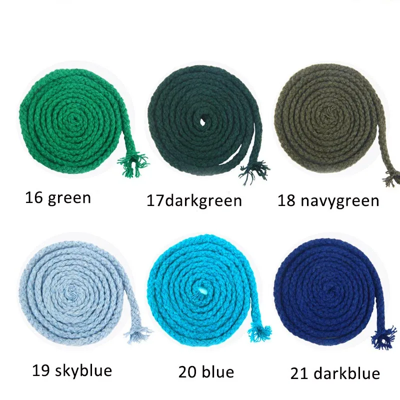 20 метров 7 мм экологически чистый 100% хлопок шнур высокая прочность витая веревка