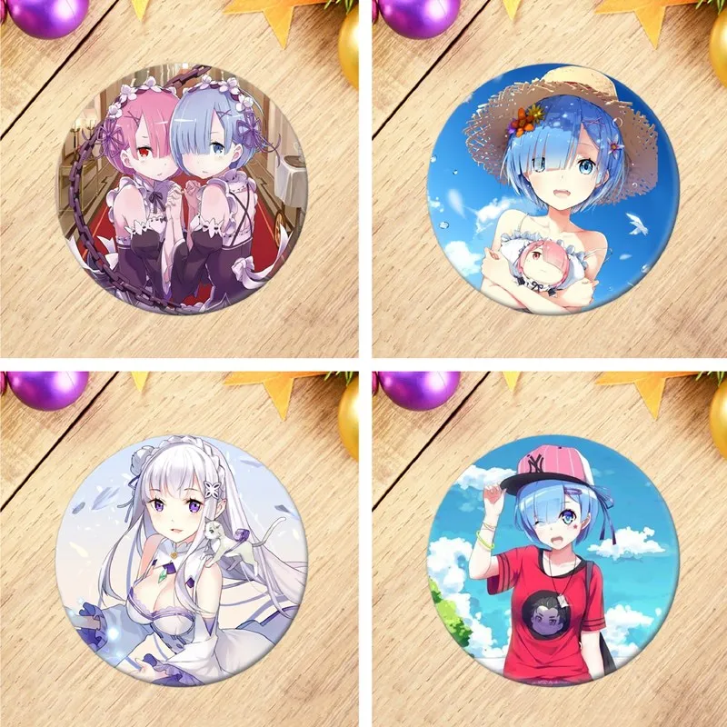 Брошь Re: Zero kara hajimeru isekai seikatsu брошь значок аниме Начальная жизнь в другом мире Rem |