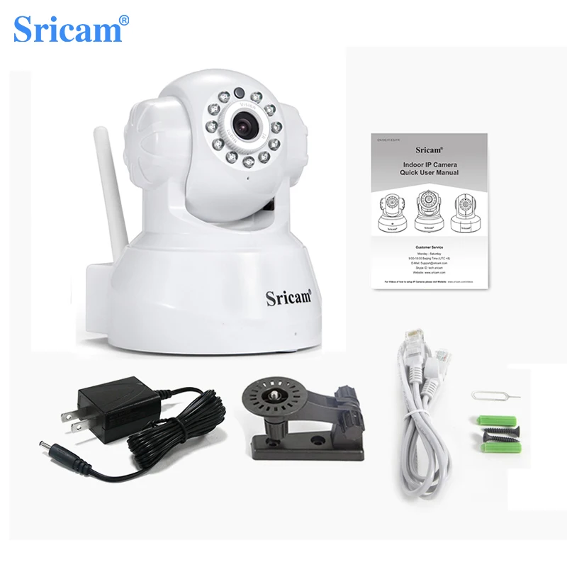 Sricam SP012 2.0MP IP камера 4X Zoom мини-камера для помещений с углом обзора 360 ° Wifi 1080P умный