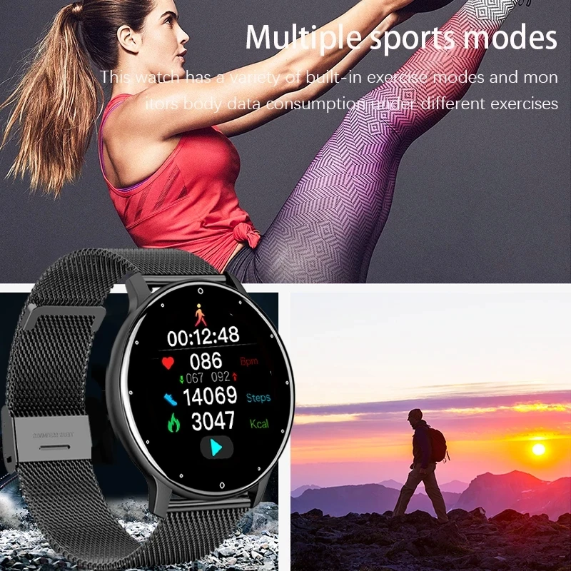 Смарт-часы женские сенсорный экран водонепроницаемость IP67 Bluetooth для Android iOS 2021 |