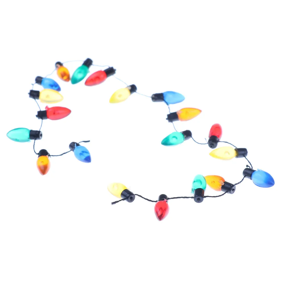 

1/12 Scale 18.5cm String Of Fake Lights Christmas Good Decoration Mini Furniture Accessories String Lights Dollhouse Miniature