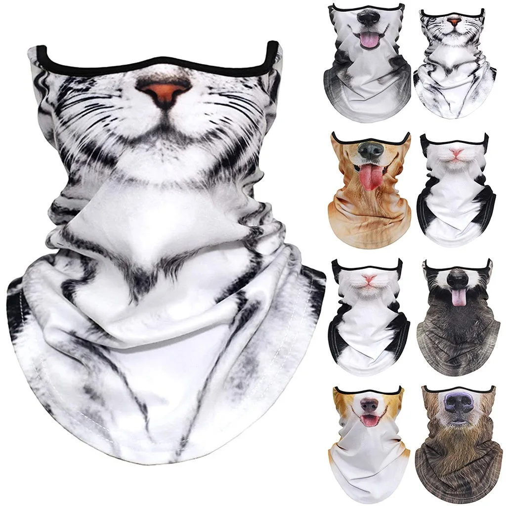 Велосипедный мотоциклетный головной платок шею с принтом Собака и маска для лица