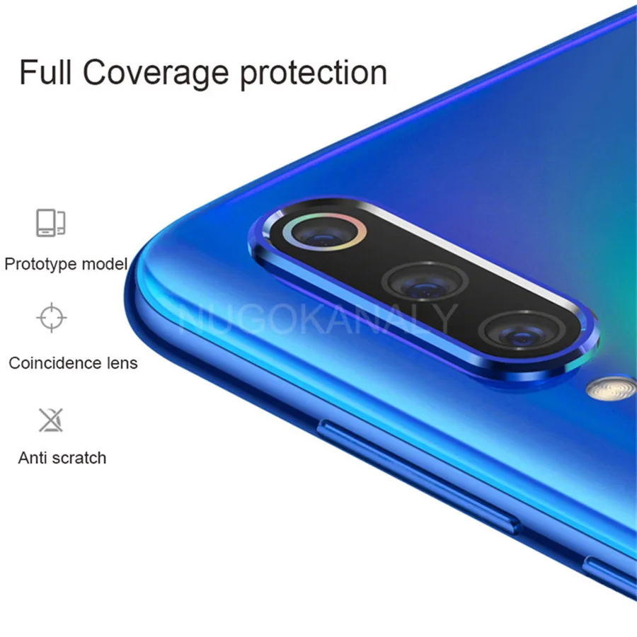 Закаленное стекло + металлическое защитное кольцо для Xiaomi A3 Mi 9T Pro 9 Lite CC9 CC9e пленка