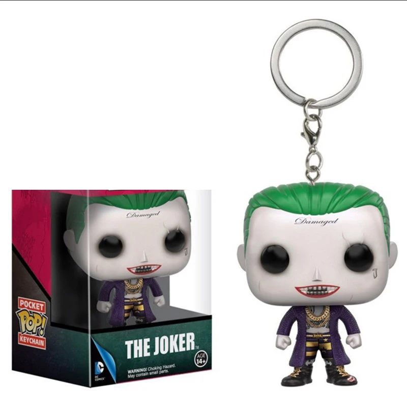 Suicide Squad The Joker &amp Harley Quinn Pocket keychain PVC action Figure Collection Model toys for children gift | Игрушки и хобби