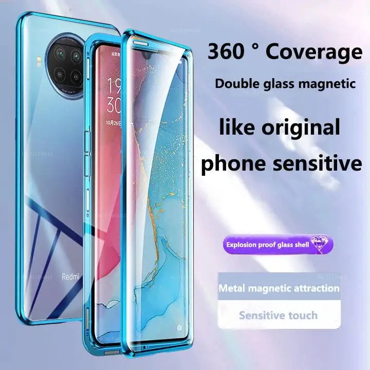 

360 Protect Case For Xiaomi MI 11 POCO X3 M3 F3 F1 CC9 Redmi Note 7 8 8T 9 9A 9S 9C 10 10X 10S K30 Pro Ultra Lite Magnetic Cover