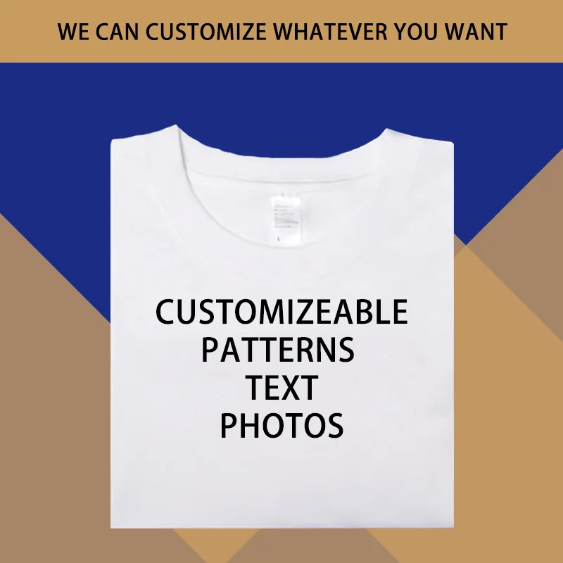 

T shirt for men Design Brand Logo/Picture Custom anime Men and women DIY Cotton tops T shirt Short sleeve Casual T-shirt