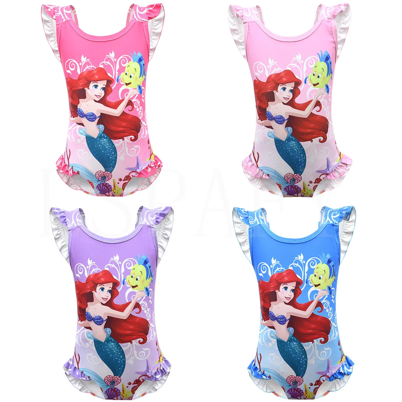 Детский слитный купальник с 3D принтом русалка|Комплекты одежды для девочек| |