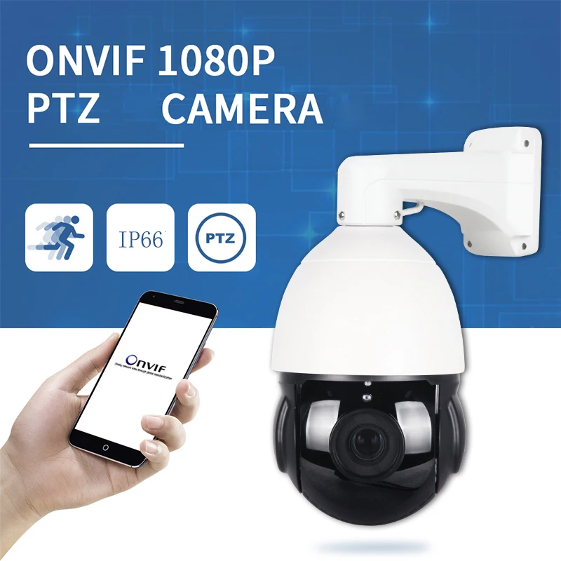1080P наружная PTZ IP камера скоростная купольная AI камера с функцией автоматического слежения 30X зум AI человеческое тело лицо 2MP Onvif IR CCTV камера безопасности