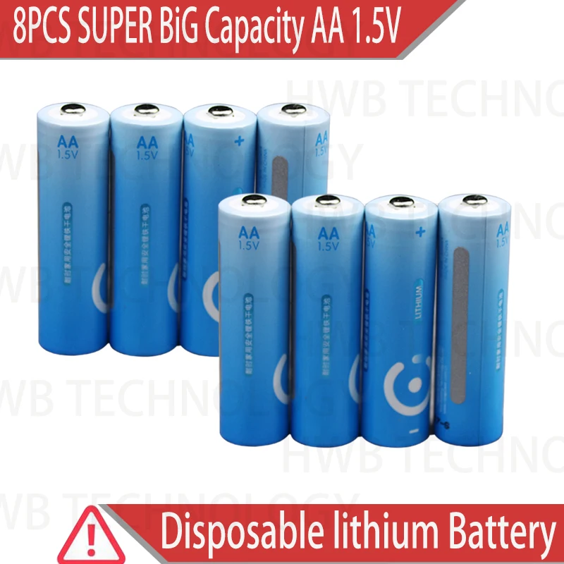 8 шт./упаковка литиевые железные батарейки AA 1 5 в|aa 1.5v|lithium 1.5v aa1.5v aa |