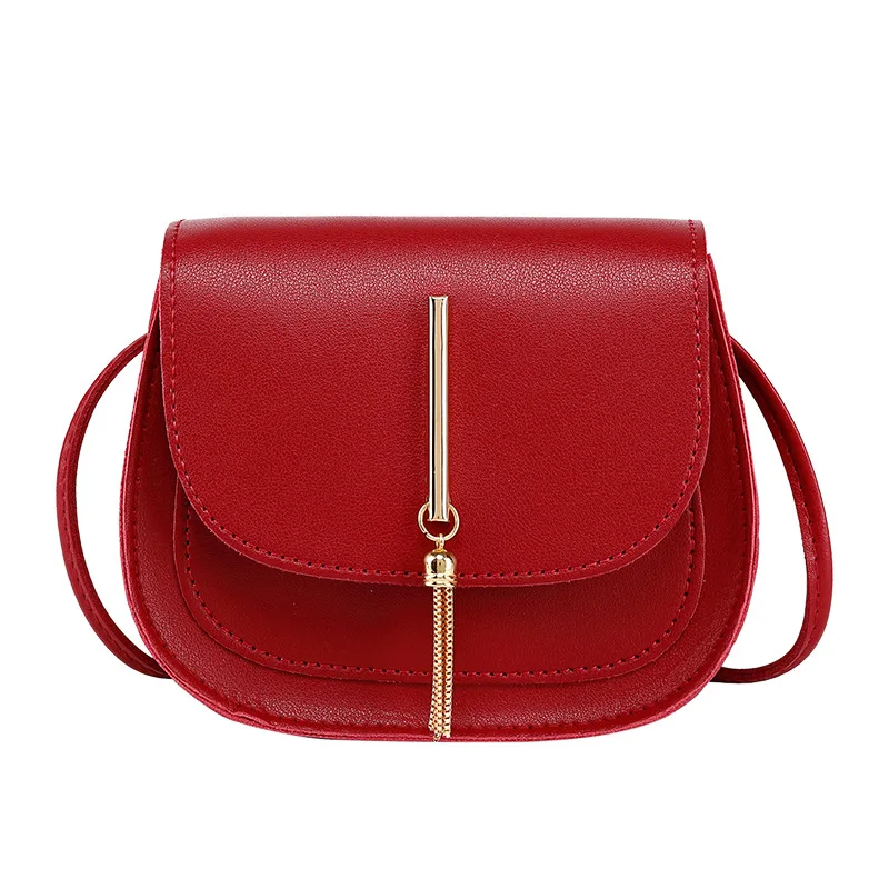 

Satchels Tassel Women Crossbody Bag PU Leather Small Flap Messenger Bag for Ladies Mobile Phone Wallet Handbags Lipstick Bag
