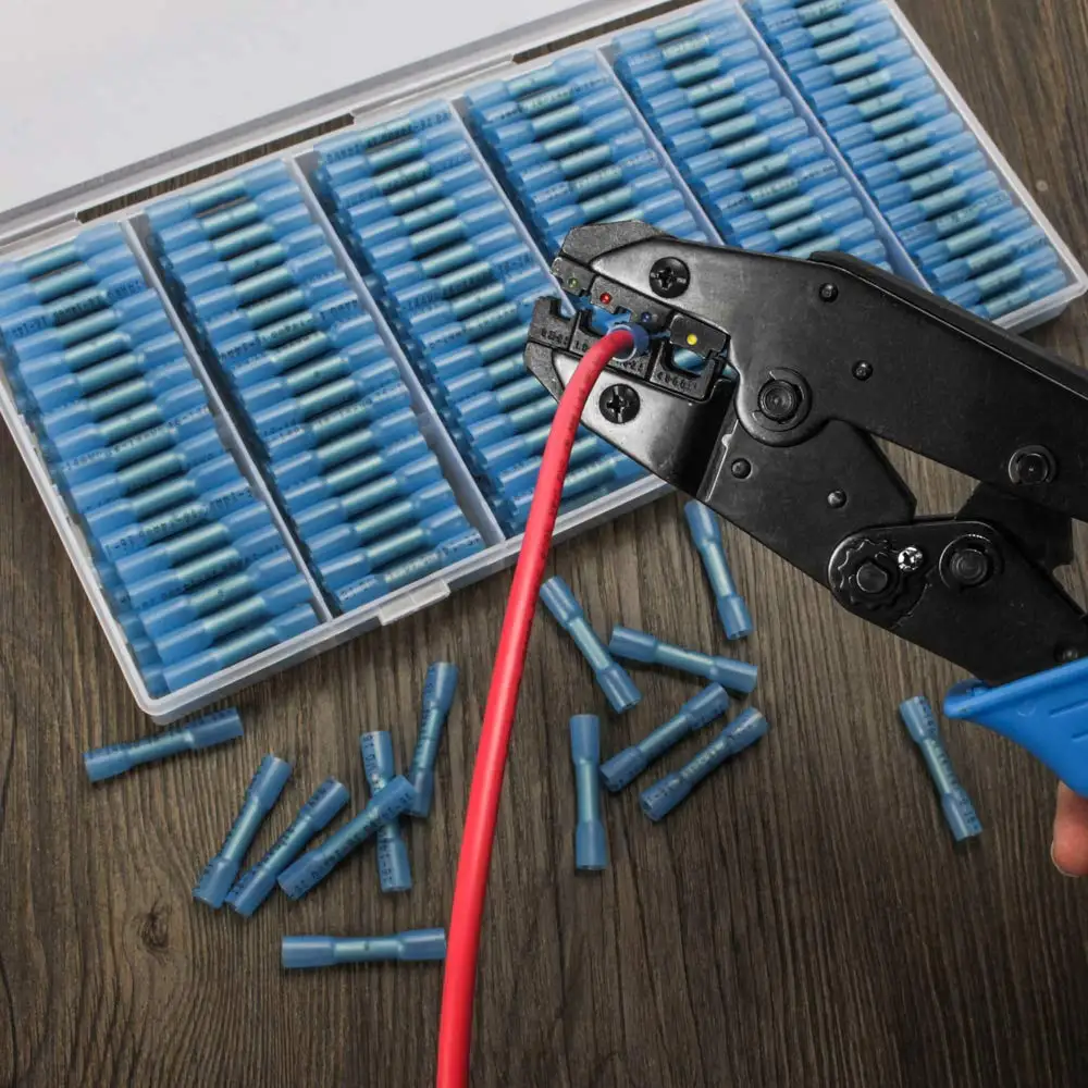 300PCS Waterproof Wire Connectors Electrical Insulated Crimp Terminals Heat Shrink Butt 16-14 AWG | Обустройство дома
