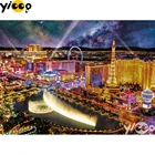 Алмазная живопись с полными квадратнымикруглыми стразами, вышивка крестиком, огни Лас-Вегаса, стразы, мозаичный Декор EX0607