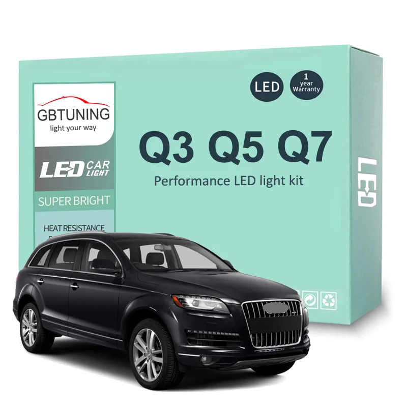 LED Interior Light Bulb Kit For Audi Q3 8U Q5 8R SQ5 Q7 4L Car LED Reading Dome Trunk Vehicle Lamp Canbus Error Free 100%