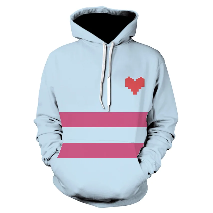 

New Hot Game Undertale Frisk Cos Spring Hoodies Series Of Undertale 3D Printing Hooded Pullovers