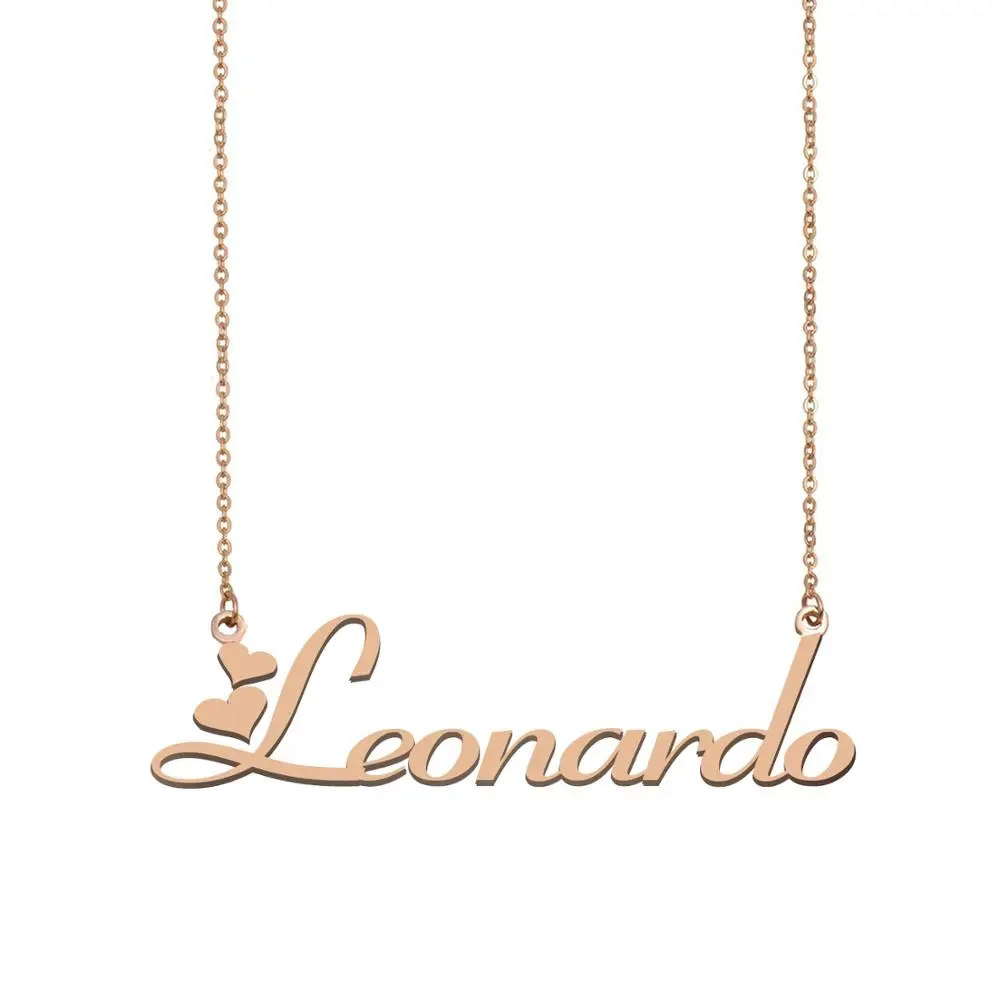 

Leonardo Name Necklace , Custom Name Necklace for Women Girls Best Friends Birthday Wedding Christmas Mother Days Gift