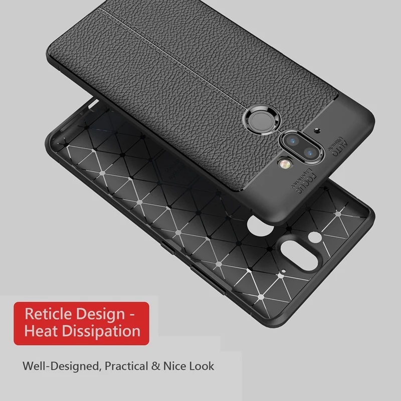 Чехол UPaitou lichi из мягкого ТПУ для Nokia 1 2 3 5 9 7 Plus 8 Sirocco 6 2018 роскошный классический