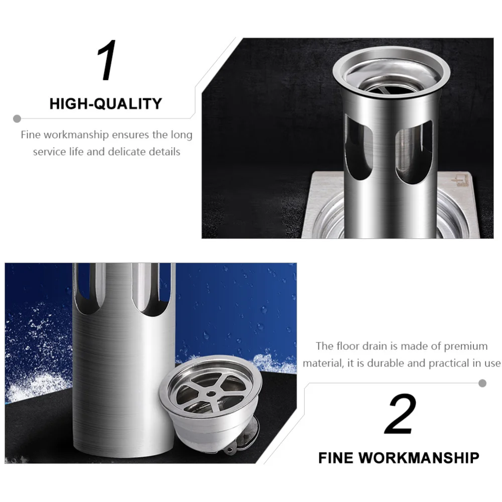 

4pcs Household Floor Drain Strainer Bathroom Floor Drain Cover Copper Filter