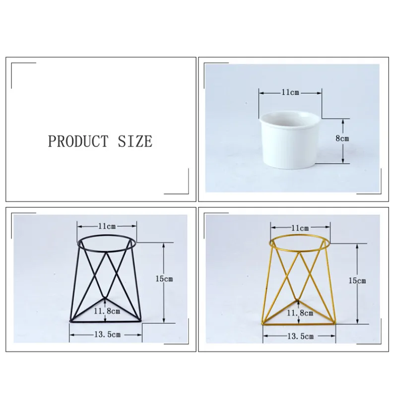 Скандинавский цветочный горшок геометрический Железный Держатель