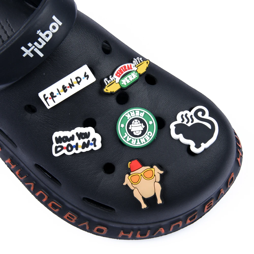 Popular Friends Pvc Croc Shoes Charms Central Perk Smelly Cat Shoes Decorations Women Girl Boy Accessories I'll Be There for You images - 6