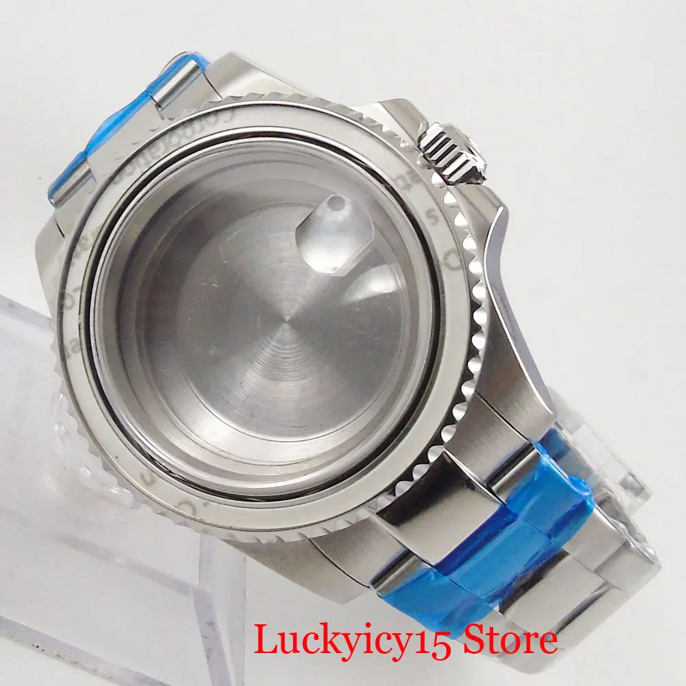 Чехол для часов MIYOTA ETA 2836 из нержавеющей стали 40 мм с сапфировым стеклом без рамки