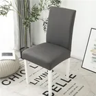 Чехлы на стулья, Защитные Чехлы серого цвета из спандекса для письменного стола, отеля, банкета, свадьбы, универсальный размер 1 шт.