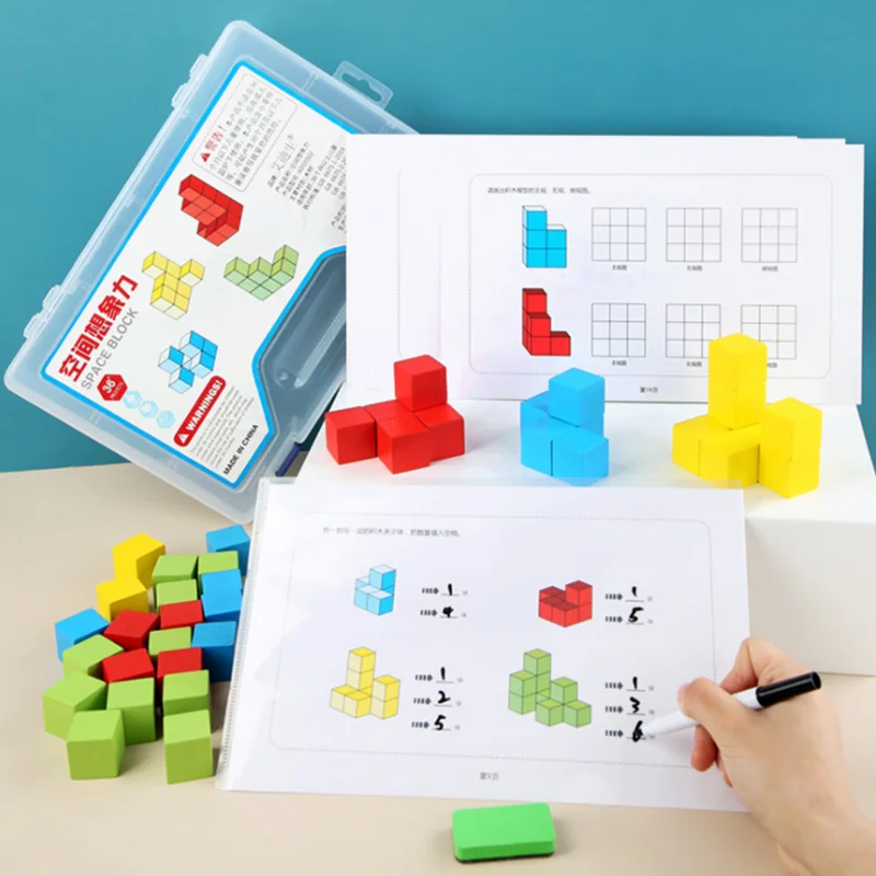 Обучающие игрушки Монтессори Геометрические тела деревянные раннего