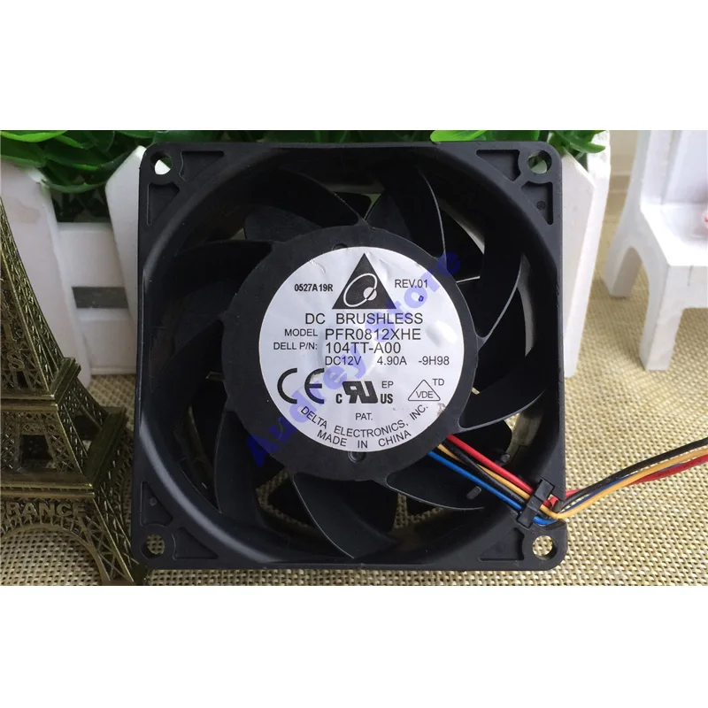 DELTA PFR0812XHE 8038 8 см DC12v 4.9A автомобильный усилитель охлаждающий вентилятор 13300 об/мин
