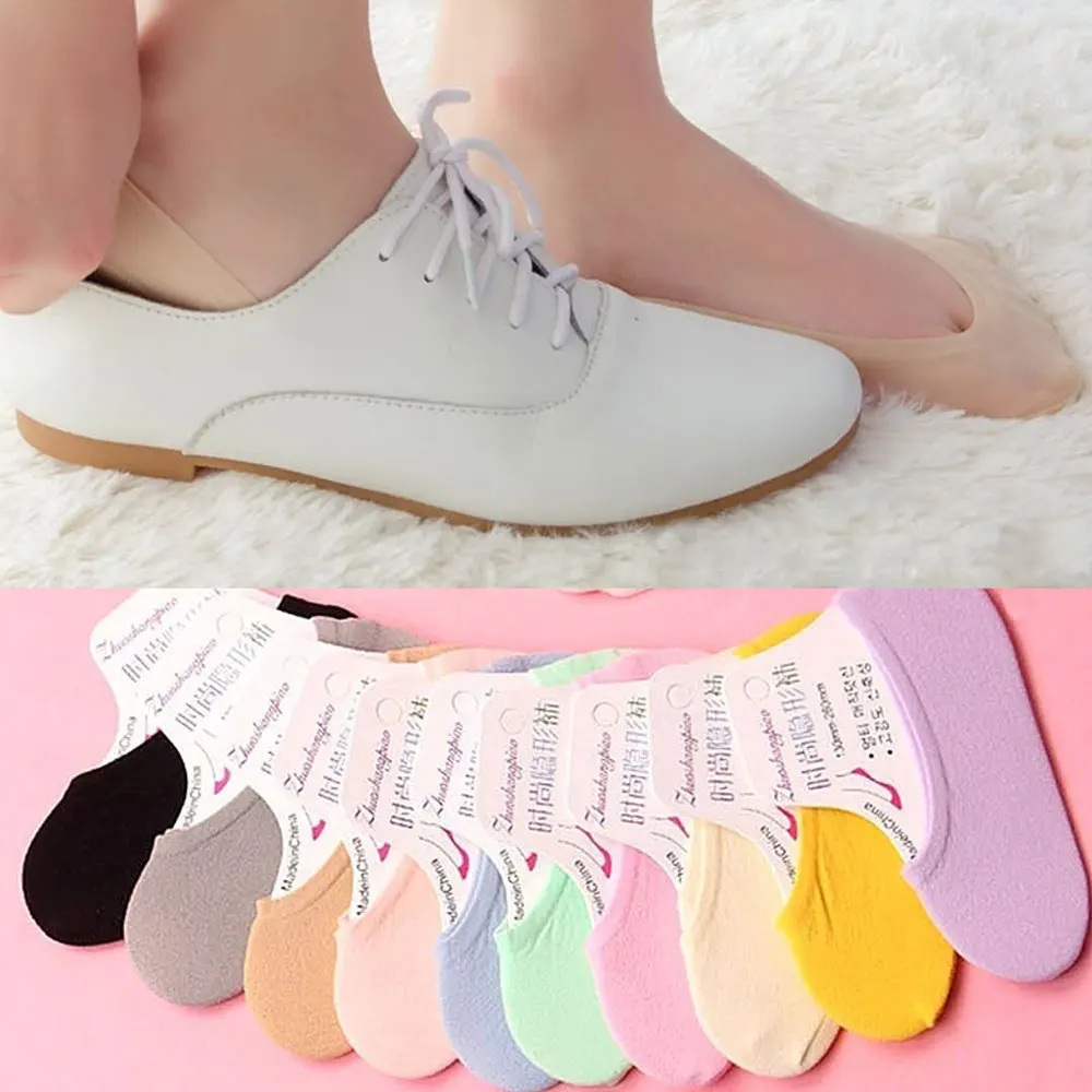 5 пары/компл. удобные короткие невидимые ультратонкие нескользящие носки с