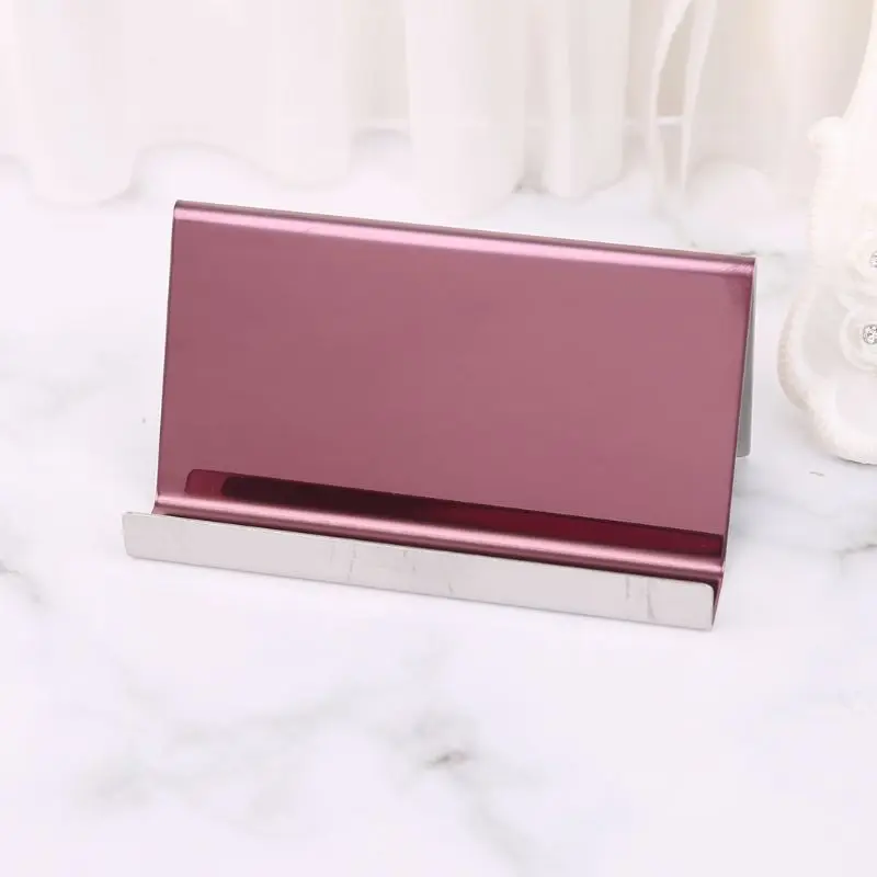 

2020 New Stainless Steel Business Name Card Holder Display Stand Rack Table Organizers
