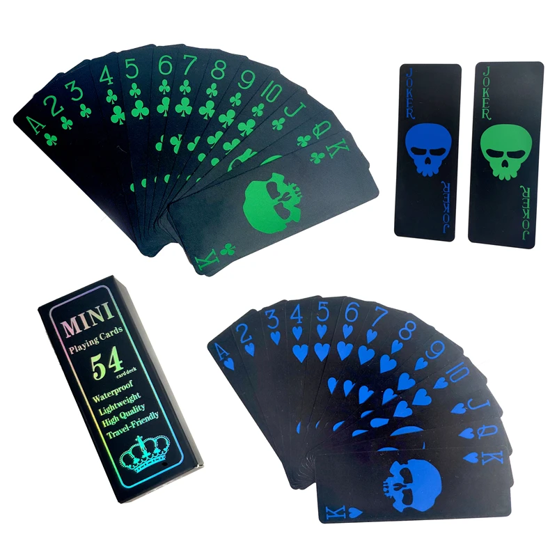 Новый 55 шт./компл. Водонепроницаемый Пластик ПВХ игральные мини карты классные