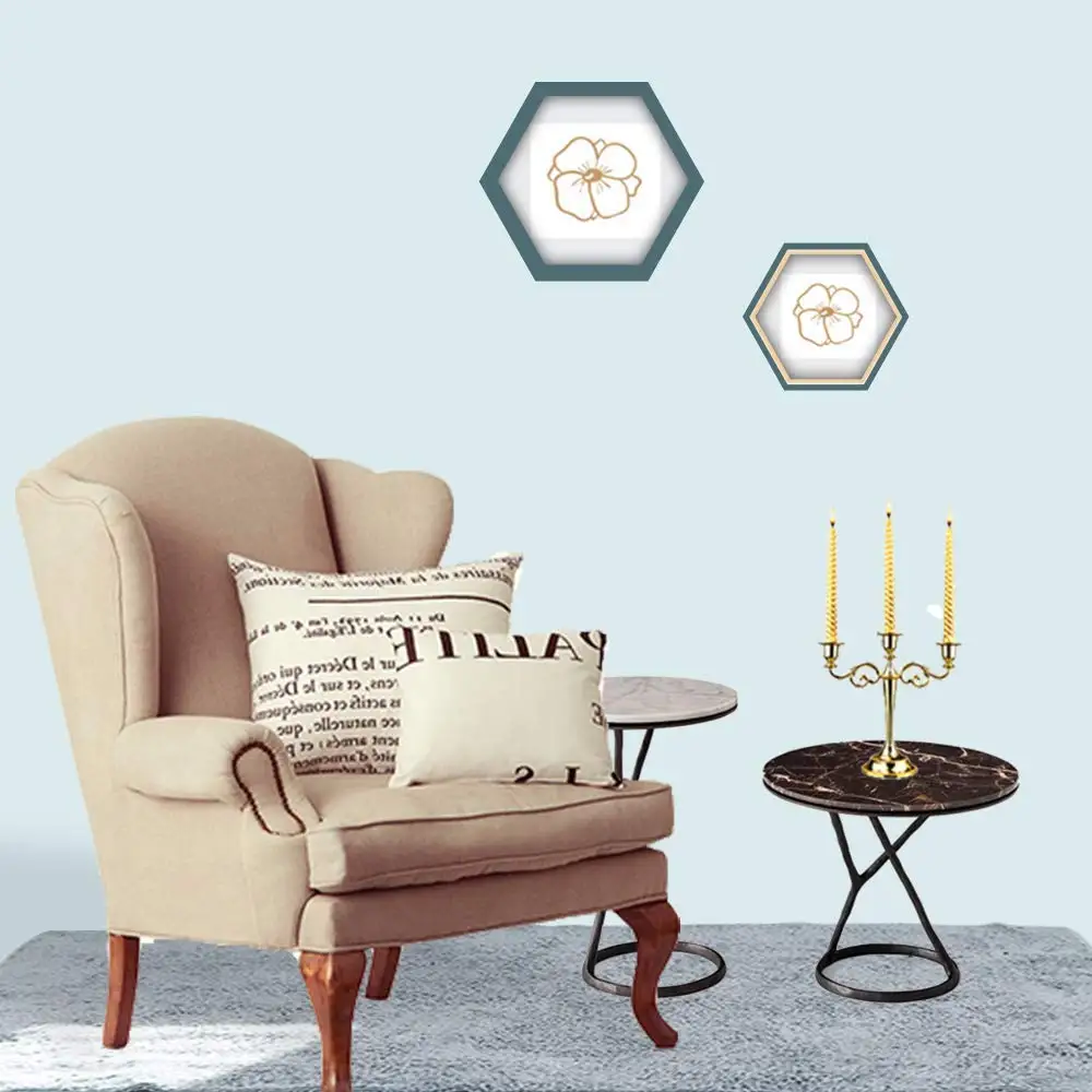 Горячего металла серебро/Позолоченные Подсвечники 3 руки стенд цинковый сплав