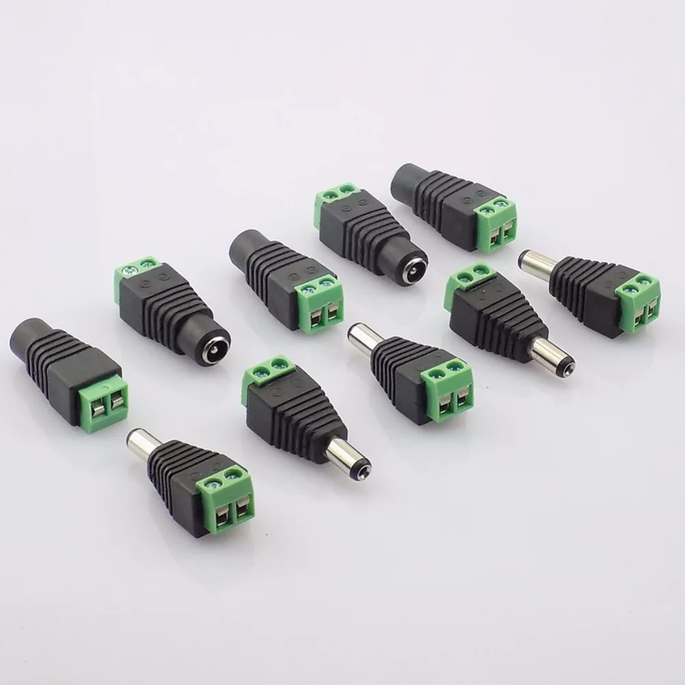 Штепсельная Вилка Coax Cat5 Bnc 5 пар (10 шт.) гнездовой разъем постоянного тока