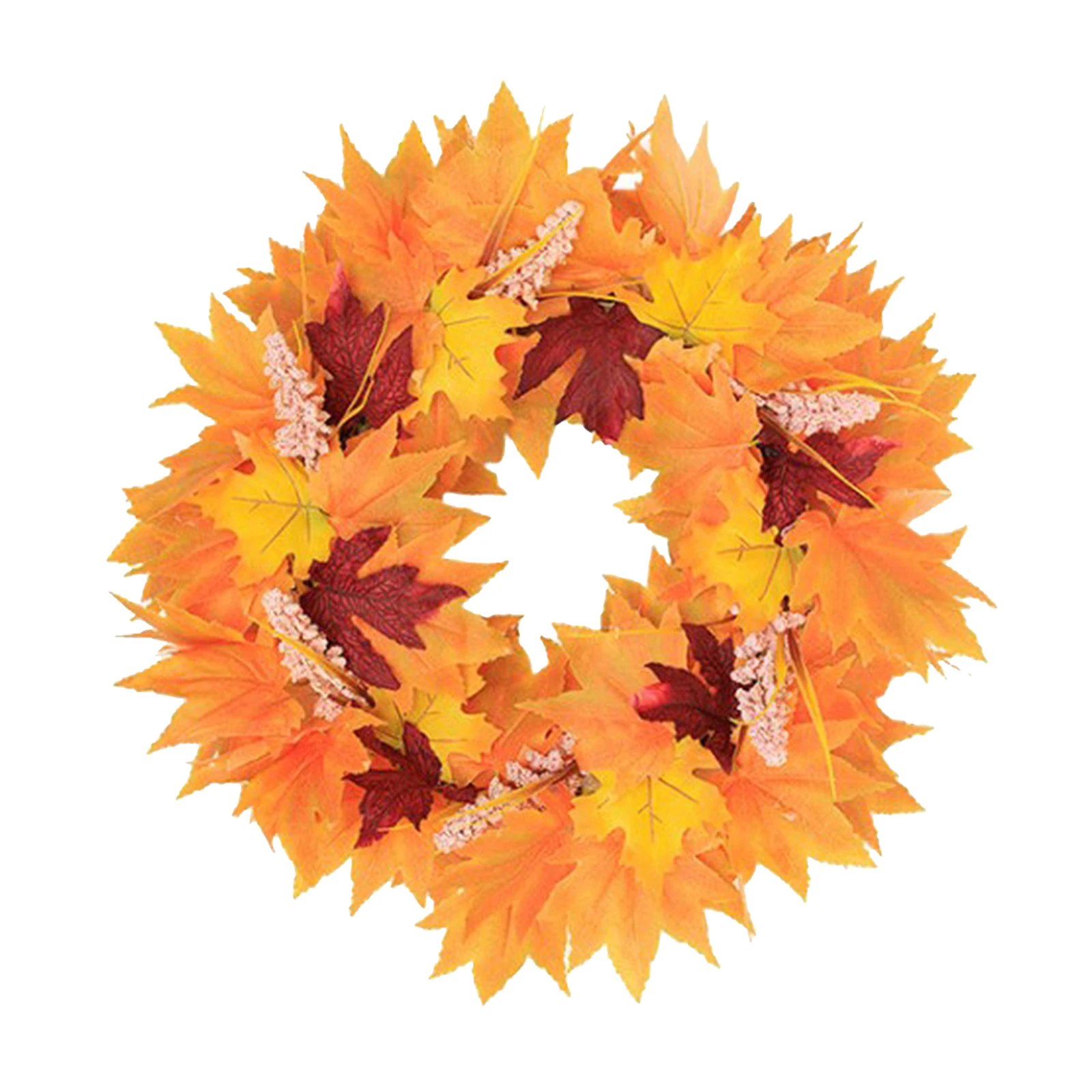 

Artificial Door Maple Leaves Wreath, Door Hanging Garland Pendant, Wedding Home Living Room Door Decor