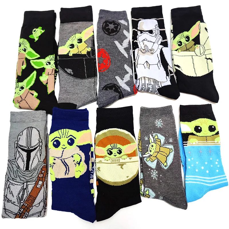 

Disney Star Wars Movie Socks Master Yoda R2-D2 Cosplay Socks Wookiee Jedi Knight Novelty Men Socks Spring Autumn Winter