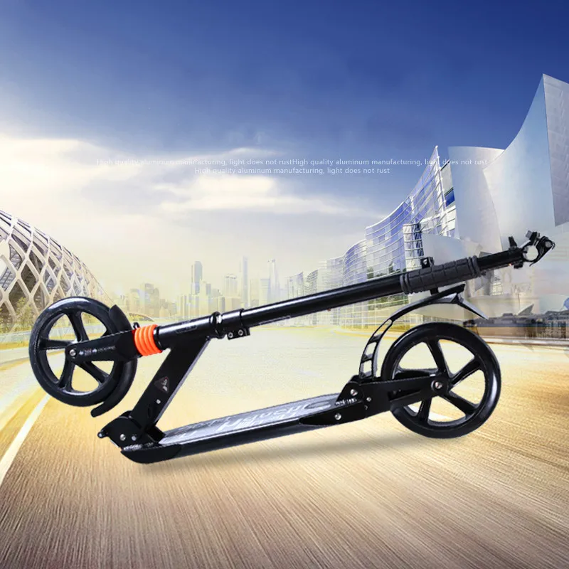 Складной самокат для взрослых двойной амортизационный регулируемый по высоте