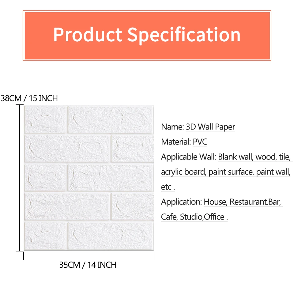 102030pcs self adhesive 3d brick sticker diy waterproof foam wallpaper kids room kitchen roof ceiling background wall decals free global shipping