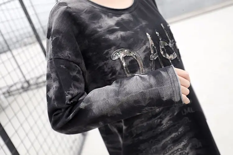 Max LuLu Роскошные брендовые камуфляжные футболки Harajuku для девочек, женская черная длинная футболка с блестками, Женская 3d футболка большого размера