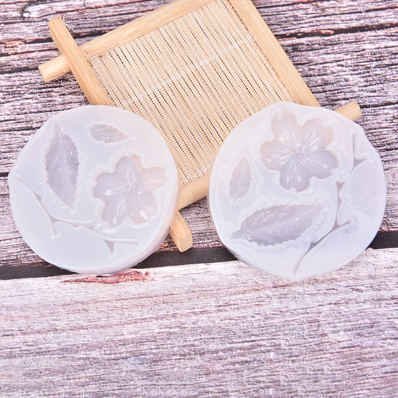 1 шт./лот многоразовые вишневые цветы ветка листьев силиконовая форма DIY глина УФ