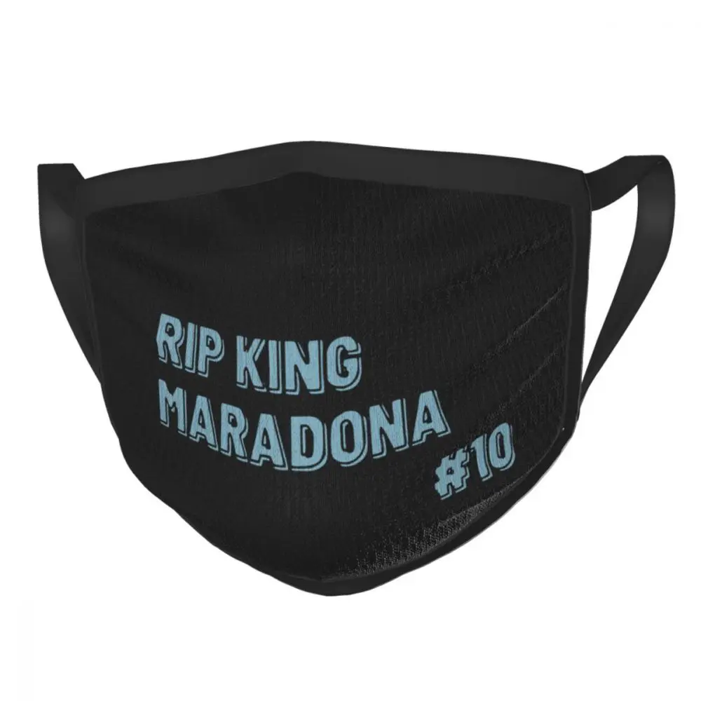 

Rip King Maradona Reusable Face Mask Diego Armando Argentina Football Soccer Anti Haze Mask Protection Cover Respirator Muffle